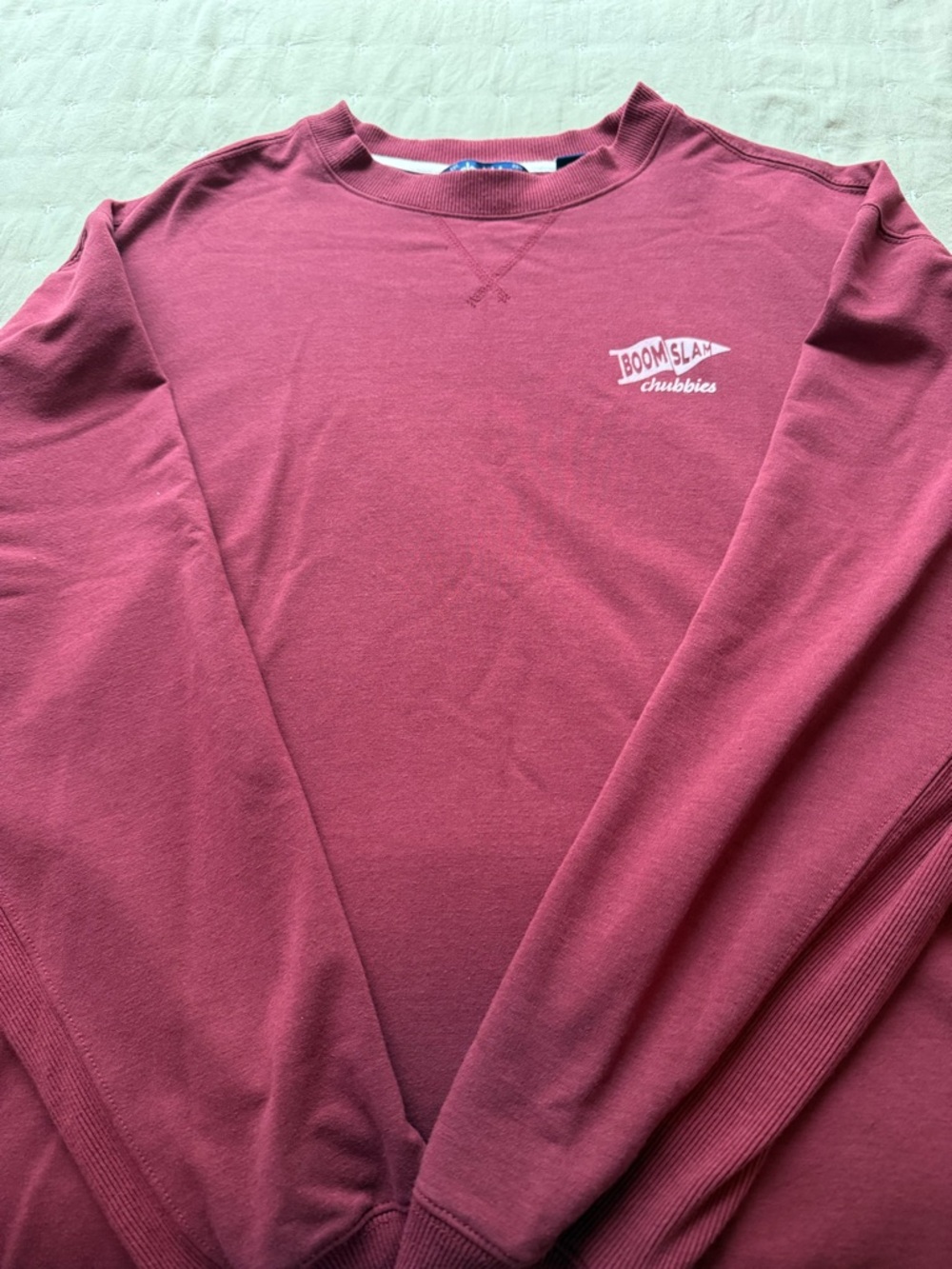 Chubbies Crewneck Sweatshirt in Berry Red